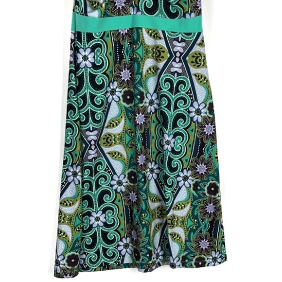 Prana Amaya Floral Print Racer Back Dress Sz:M - Picture 6 of 10